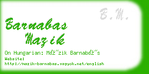 barnabas mazik business card